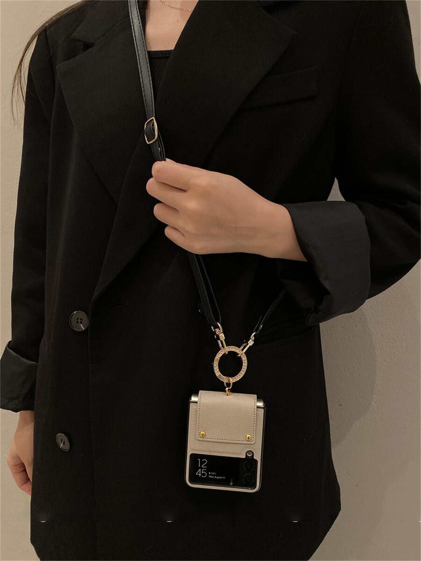 Crossbody Card Pocket Case for Galaxy Z Flip