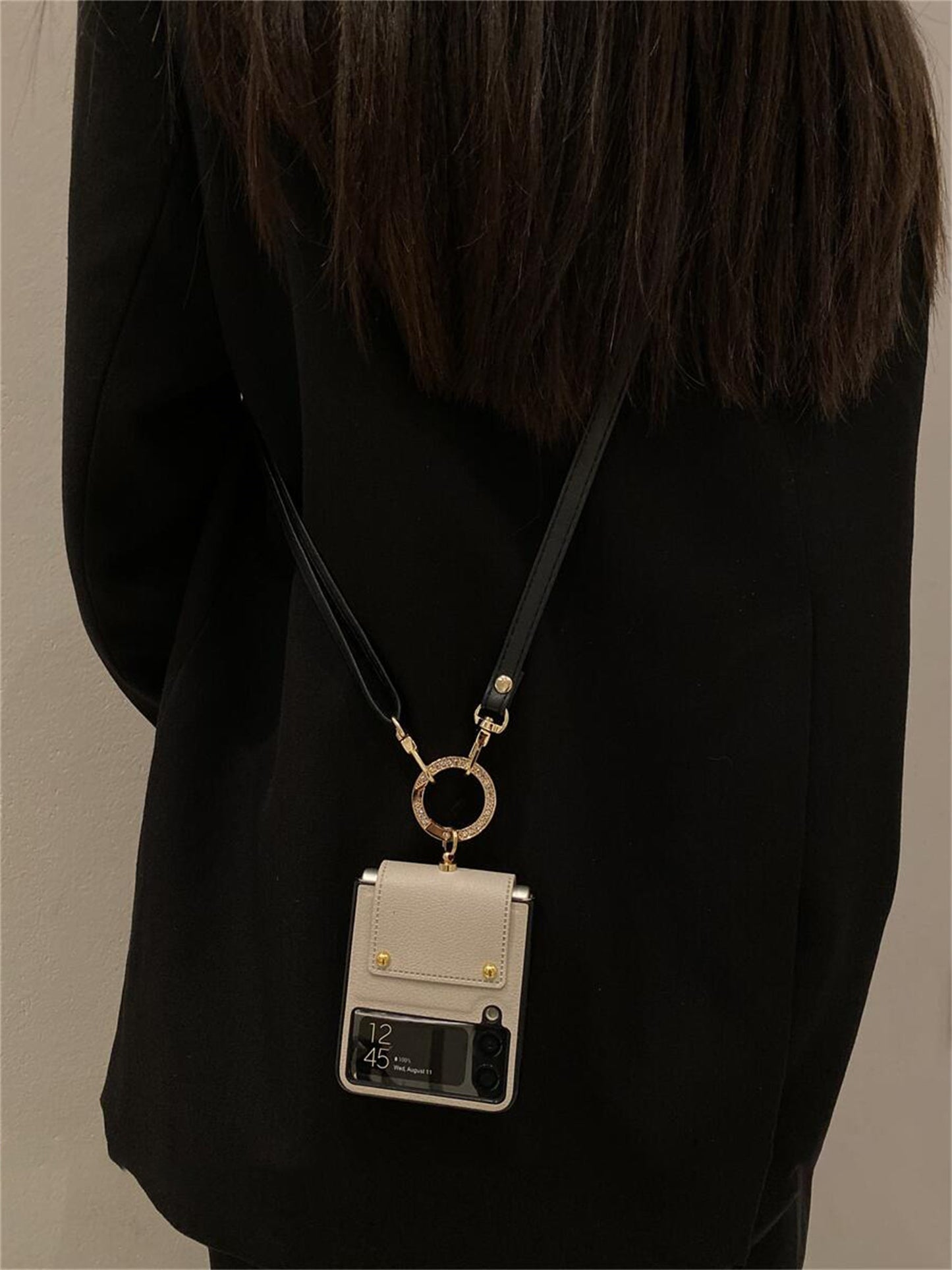 Crossbody Card Pocket Case for Galaxy Z Flip