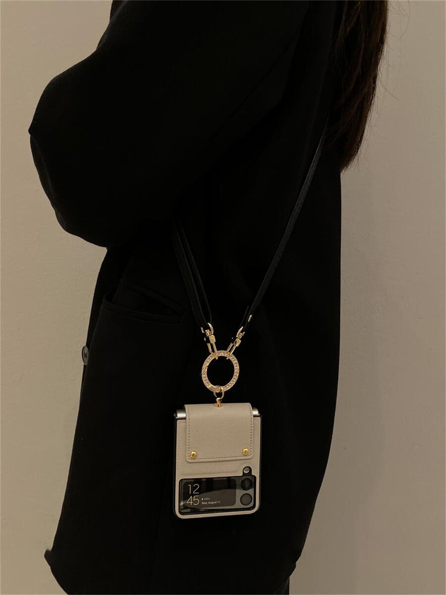 Crossbody Card Pocket Case for Galaxy Z Flip